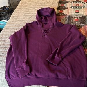 Torrid Deep Purple Lace-Up detail women’s Hoodie size 1 14/16